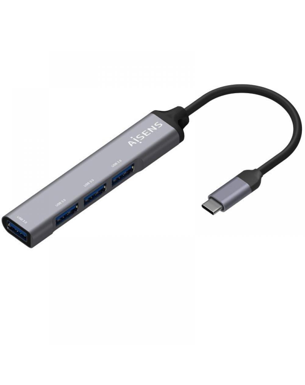 Hub USB 3.1 Tipo-C Aisens A109-0541/ 4 Puertos USB