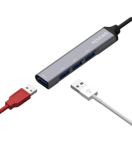 Hub USB 3.1 Tipo-C Aisens A109-0541/ 4 Puertos USB