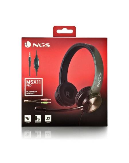 Auriculares NGS MSX 11 Pro/ con Micrófono/ Jack 3.5/ Negros