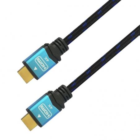 Cable HDMI 2.0 4K Aisens A120-0355/ HDMI Macho - HDMI Macho/ 0.5m/ Negro/ Azul - Imagen 1