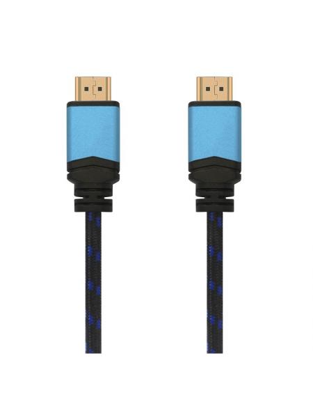 Cable HDMI 2.0 4K Aisens A120-0356 V2/ HDMI Macho - HDMI Macho/ 1m/ Negro/ Azul - Imagen 1