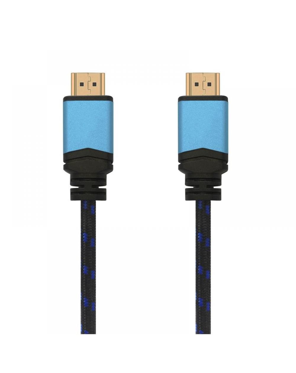 Cable HDMI 2.0 4K Aisens A120-0356 V2/ HDMI Macho - HDMI Macho/ 1m/ Negro/ Azul - Imagen 1