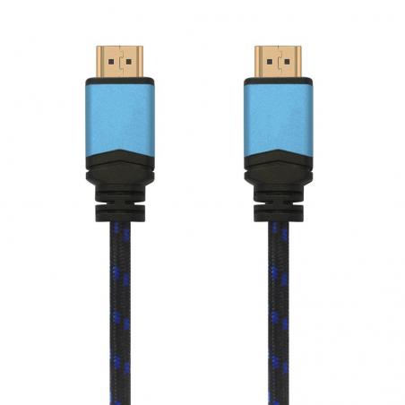 Cable HDMI 2.0 4K Aisens A120-0357/ HDMI Macho - HDMI Macho/ 2m/ Negro/ Azul - Imagen 1