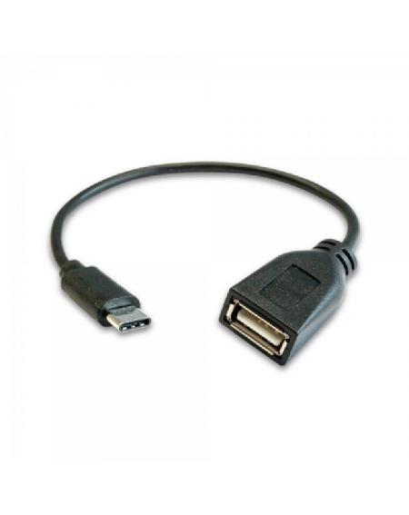 Cable USB 2.0 3GO C135/ USB Tipo-C Macho - USB Hembra/ 20cm/ Negro