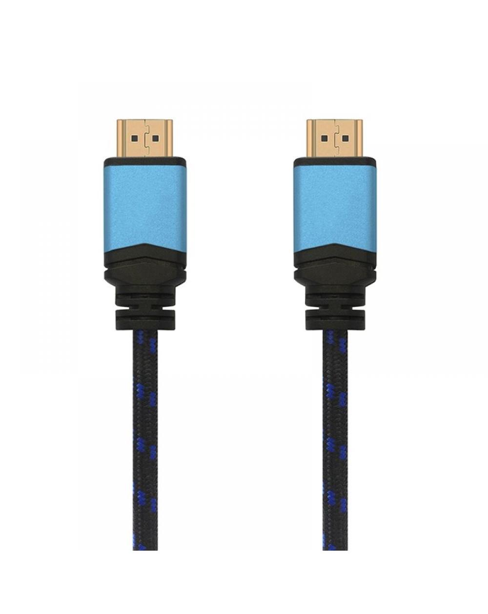 Cable HDMI 2.0 4K Aisens A120-0359/ HDMI Macho - HDMI Macho/ 5m/ Negro/ Azul - Imagen 1