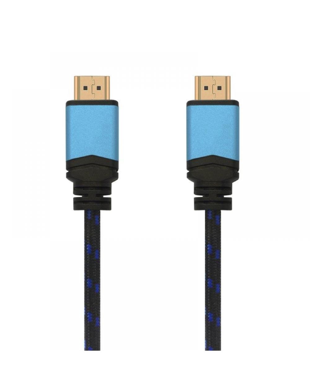 Cable HDMI 2.0 4K Aisens A120-0360/ HDMI Macho - HDMI Macho/ 10m/ Negro/ Azul - Imagen 1