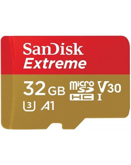 Tarjeta de Memoria SanDisk Extreme 32GB microSD HC UHS-I con Adaptador/ Clase 10/ 100MBs