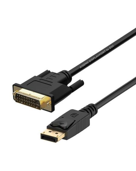 Cable Displayport Aisens A125-0366/ Displayport Macho - DVI Macho/ 2m/ Negro - Imagen 1