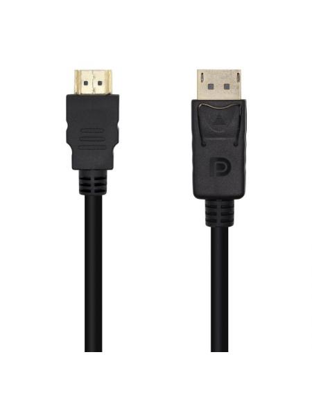 Cable Conversor Aisens A125-0459/ Displayport Macho - HDMI Macho/ 1m/ Negro - Imagen 1