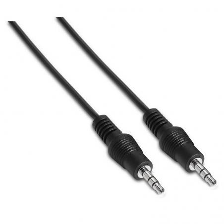 Cable Estéreo Aisens A128-0141/ Jack 3.5 Macho - Jack 3.5 Macho/ 30cm/ Negro - Imagen 1