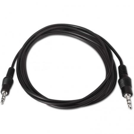 Cable Estéreo Aisens A128-0141/ Jack 3.5 Macho - Jack 3.5 Macho/ 30cm/ Negro - Imagen 2