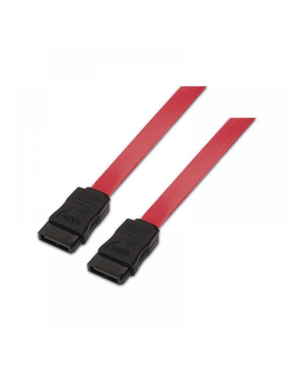 Cable SATA 6G Aisens A130-0153/ SATA Hembra - SATA Hembra/ 0.5m/ Rojo - Imagen 1