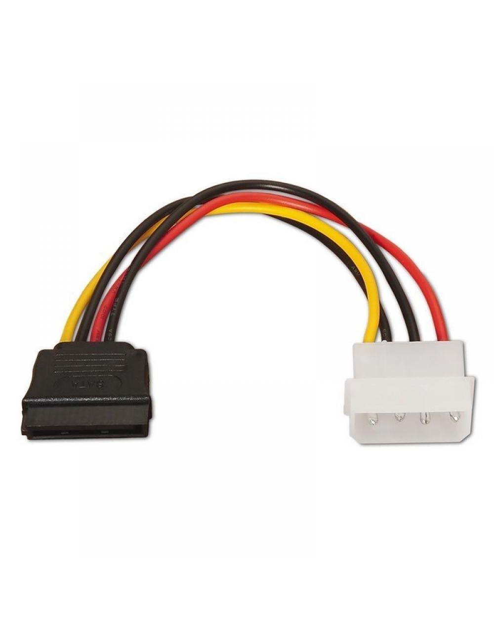 Cable Alimentación SATA Aisens A131-0158/ Molex 4 PIN Macho - SATA Hembra/ 16cm - Imagen 1