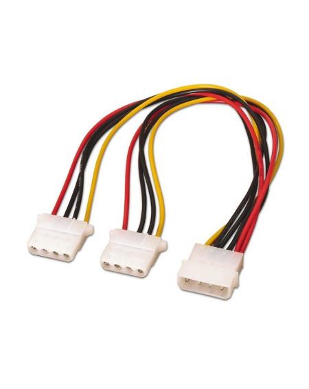 Cable Duplicador de Alimentación Aisens A131-0164/ 2x Molex 4 PIN Macho - 4 PIN Hembra/ 20cm - Imagen 1