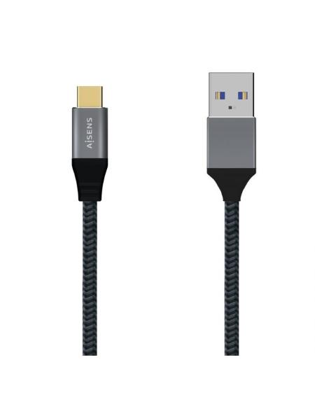 Cable USB 3.1 Aisens A107-0630/ USB Tipo-C Macho - USB Macho/ 50cm/ Gris