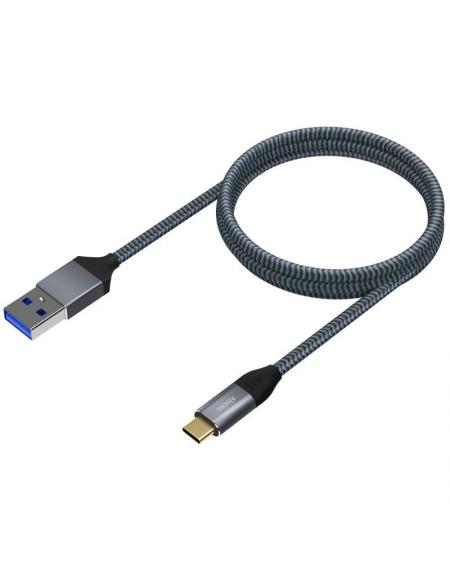 Cable USB 3.1 Aisens A107-0630/ USB Tipo-C Macho - USB Macho/ 50cm/ Gris