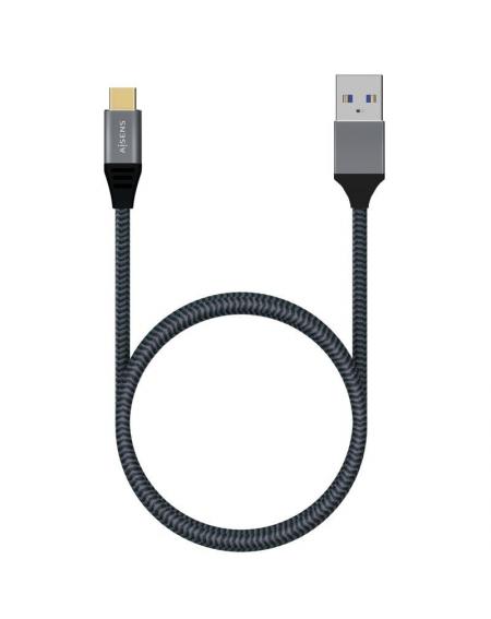 Cable USB 3.1 Aisens A107-0630/ USB Tipo-C Macho - USB Macho/ 50cm/ Gris