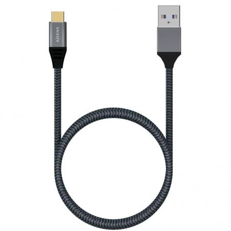 Cable USB 3.1 Aisens A107-0630/ USB Tipo-C Macho - USB Macho/ 50cm/ Gris