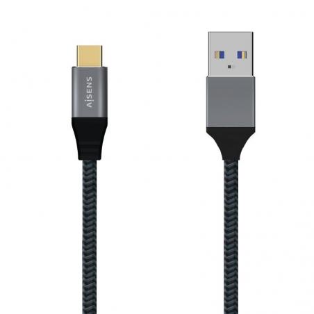 Cable USB 3.1 Aisens A107-0632/ USB Tipo-C Macho - USB Macho/ 1.5m/ Gris