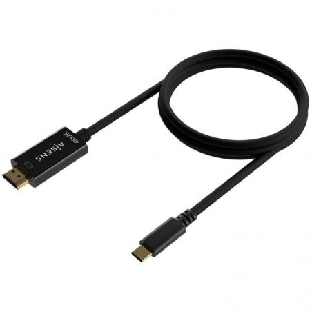 Cable Conversor HDMI 4K Aisens A109-0623/ USB Tipo-C Macho - HDMI Macho/ 80cm/ Negro