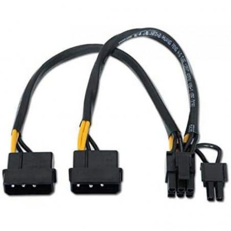 Cable Alimentación Tarjeta Gráfica Aisens A131-0165/ 2x Molex Macho - Molex 6+2 PIN Macho/ 0.2m - Imagen 2