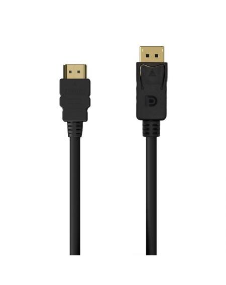 Cable Conversor Aisens A125-0550/ Displayport Macho - HDMI Macho/ 50cm/ Negro