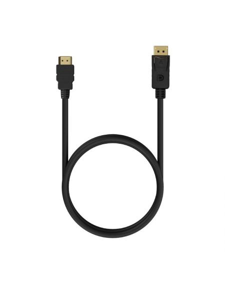 Cable Conversor Aisens A125-0550/ Displayport Macho - HDMI Macho/ 50cm/ Negro