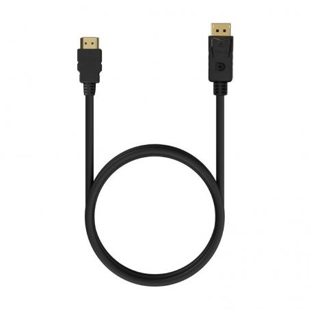 Cable Conversor Aisens A125-0551/ Displayport Macho - HDMI Macho/ 1.5m/ Negro