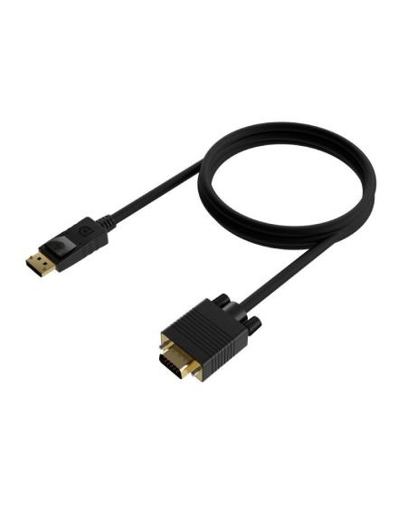 Cable Conversor Aisens A125-0552/ Displayport Macho - VGA Macho/ 1m/ Negro