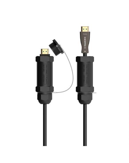 Cable HDMI con Armadura 2.1 8K Aisens A153-0611/ HDMI Macho - HDMI Macho/ 20m/ Negro