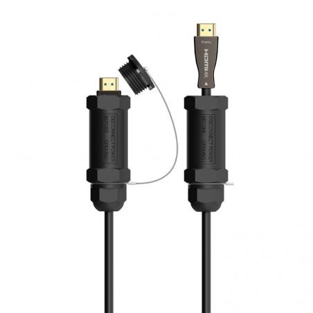 Cable HDMI con Armadura 2.1 8K Aisens A153-0611/ HDMI Macho - HDMI Macho/ 20m/ Negro