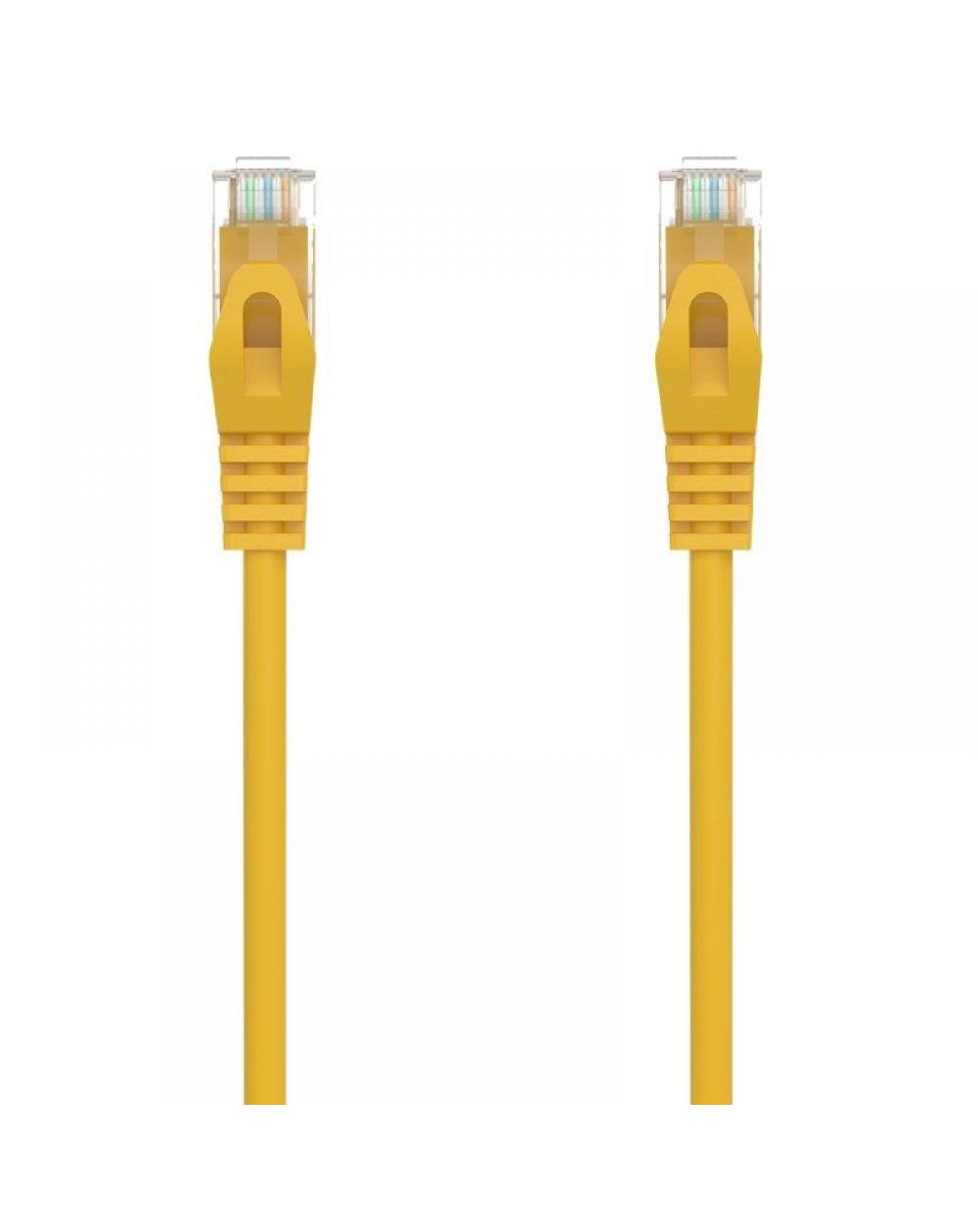 Cable de Red RJ45 AWG24 UTP Aisens A145-0563 Cat.6A/ LSZH/ 25cm/ Amarillo