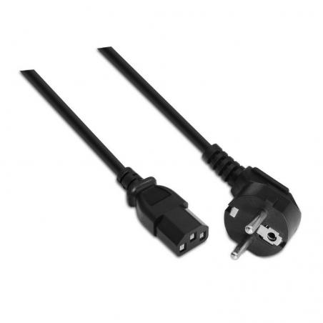 Cable Alimentación Aisens A132-0168/ Schuko Macho - C13 Hembra/ 3m/ Negro - Imagen 1