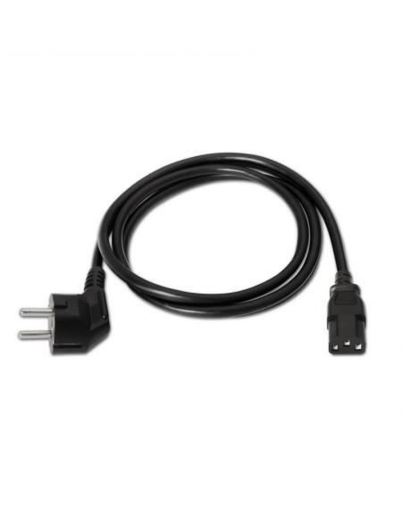 Cable Alimentación Aisens A132-0168/ Schuko Macho - C13 Hembra/ 3m/ Negro - Imagen 2