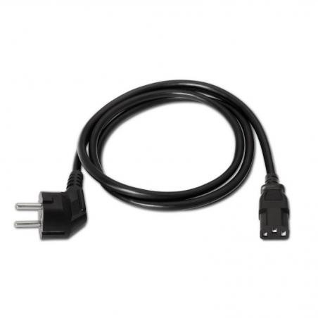 Cable Alimentación Aisens A132-0168/ Schuko Macho - C13 Hembra/ 3m/ Negro - Imagen 2