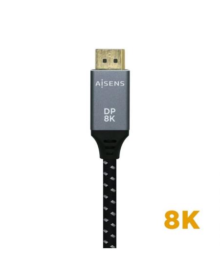 Cable Displayport 1.4 8K Aisens A149-0434/ Displayport Macho - Displayport Macho/ 0.5m/ Negro Gris - Imagen 2