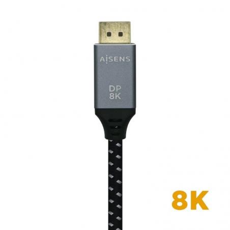 Cable Displayport 1.4 8K Aisens A149-0434/ Displayport Macho - Displayport Macho/ 0.5m/ Negro Gris - Imagen 3