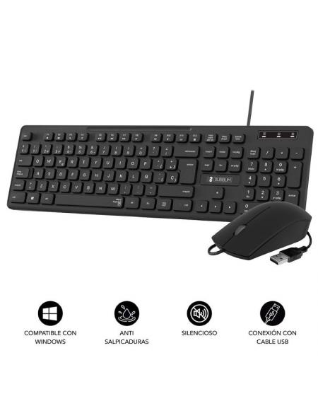 Teclado y Ratón Subblim Combo Business Slim CSSK01/ Negro