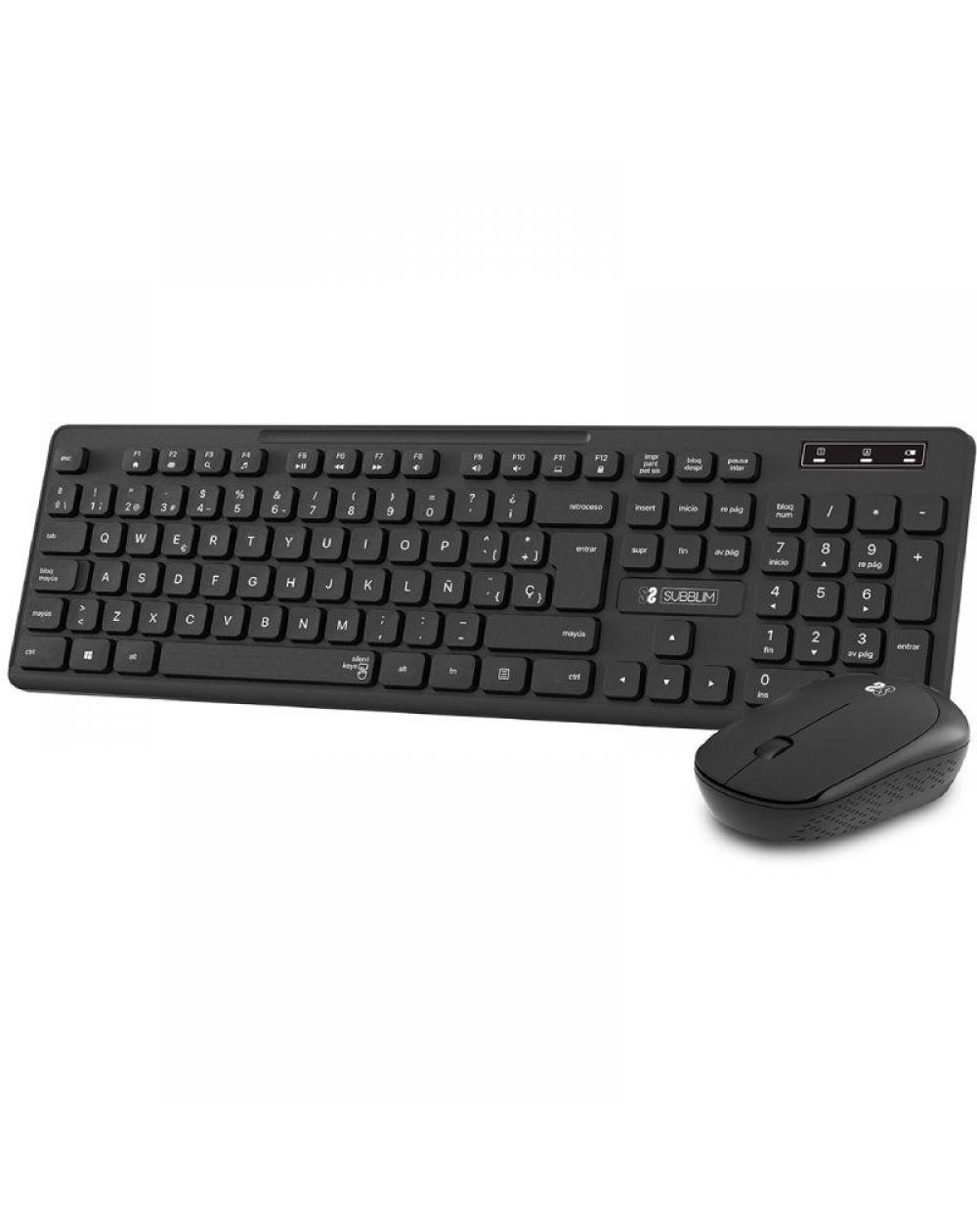 Teclado y Ratón Inalámbrico Subblim Combo Business Slim CSSW10/ Negro