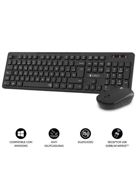 Teclado y Ratón Inalámbrico Subblim Combo Business Slim CSSW10/ Negro