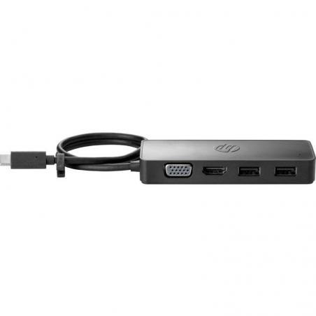 HUB USB 3.0 Tipo-C HP USB-C Travel HUB G2/ 2 Puertos USB/ 1 HDMI/ 1 VGA/ Negro