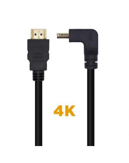 Cable HDMI 2.0 4K Aisens A120-0456/ HDMI Macho - HDMI Macho/ 1m/ Negro - Imagen 1