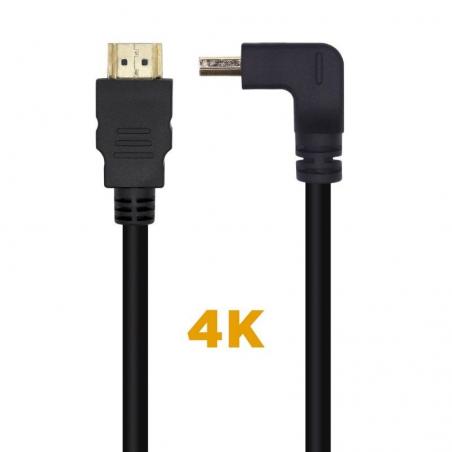 Cable HDMI 2.0 4K Aisens A120-0456/ HDMI Macho - HDMI Macho/ 1m/ Negro - Imagen 1