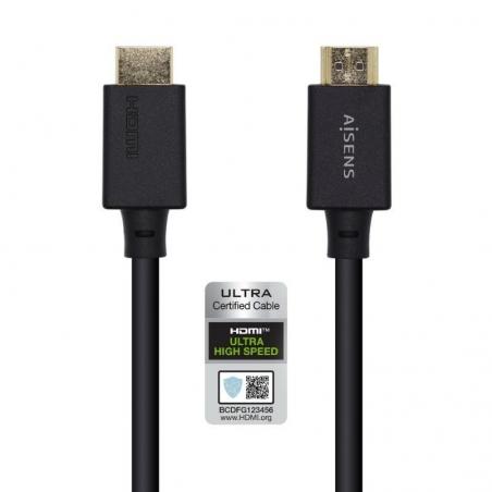 Cable HDMI 2.1 8K Aisens A150-0422/ HDMI Macho - HDMI Macho/ 1.5m/ Certificado/ Negro - Imagen 1