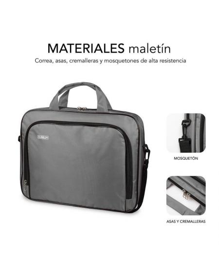 Maletín Subblim Oxford para Portátiles hasta 14'/ Gris