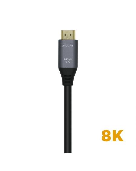 Cable HDMI 2.1 8K Aisens A150-0426/ HDMI Macho - HDMI Macho/ 1m/ Gris Negro - Imagen 2