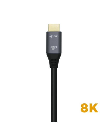 Cable HDMI 2.1 8K Aisens A150-0426/ HDMI Macho - HDMI Macho/ 1m/ Gris Negro - Imagen 3