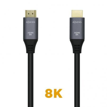 Cable HDMI 2.1 8K Aisens A150-0427/ HDMI Macho - HDMI Macho/ 1.5m/ Gris Negro - Imagen 1