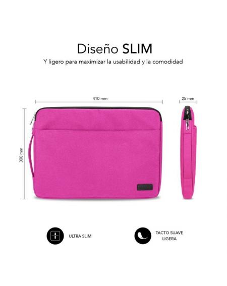 Funda Subblim Urban Laptop Sleeve para Portátiles hasta 15.6'/ Rosa