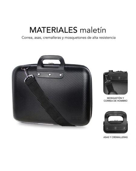 Maletín Subblim Eva Carbon para Portátiles hasta 13.3'/ Semi Rígido/ Negro